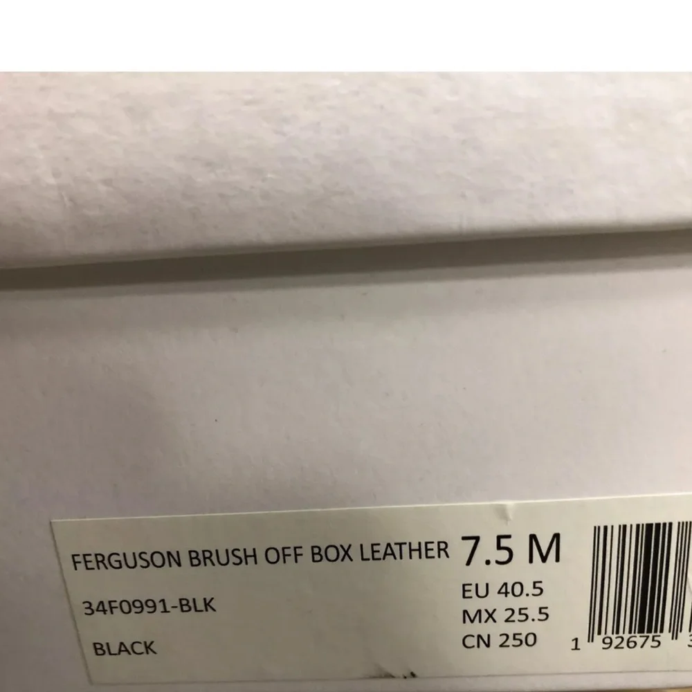 Calvin Klein Men’s Ferguson Brush Off Box Black Leather Oxford, Size 7.5 M